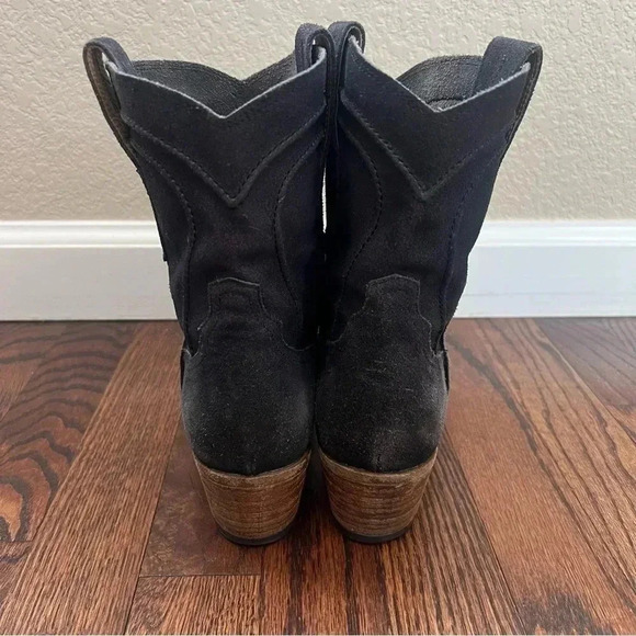 I.N.K. Made in Italy Black Leather Pull On Chelsea Booties Boots 39 Sz US 8-9 - Picture 10 of 16